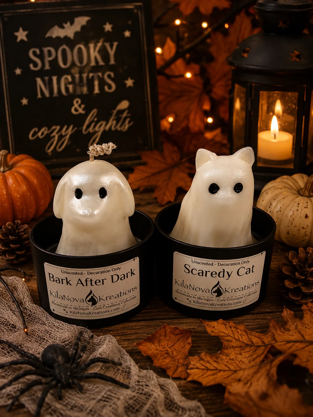 Pure Ghost Pets Bark After Dark Scaredy Cat Candles Classic