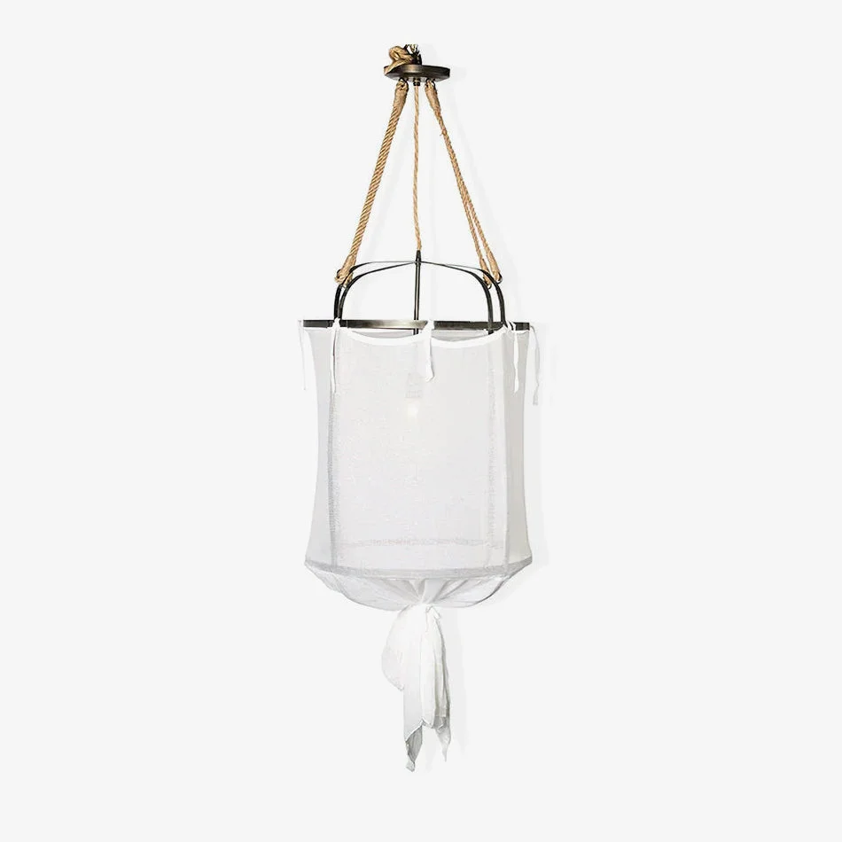 Recyclable Provence Linen Pendant Light Traditional