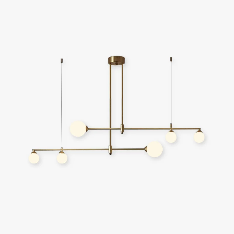 First-Class Valentina Modern Bubble Copper Pendant Light Gold Natural