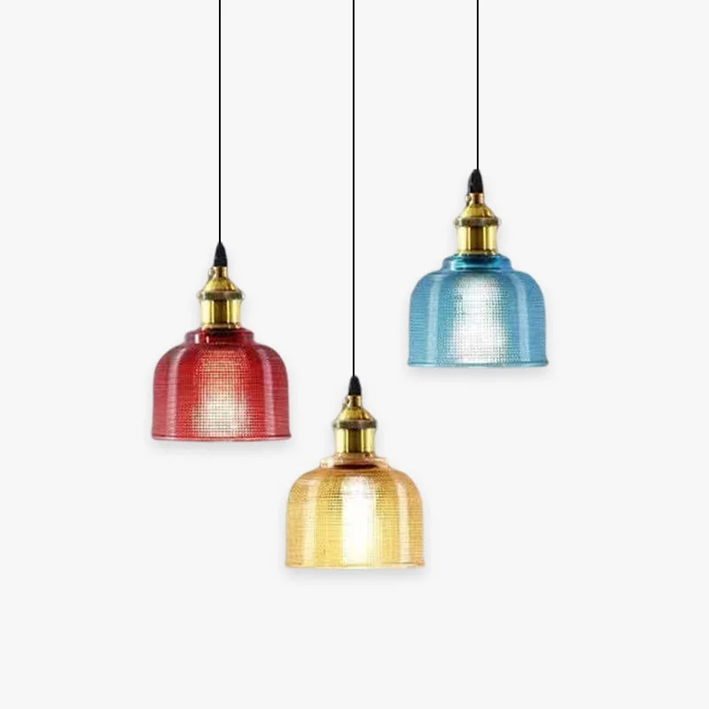 Top-Quality Hailie Glass Art Deco Pendant Lights Colorful Quality