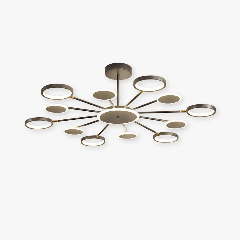 Durable Sumait Modern Led Chandelier Geometric Black Metal Acrylic Smart