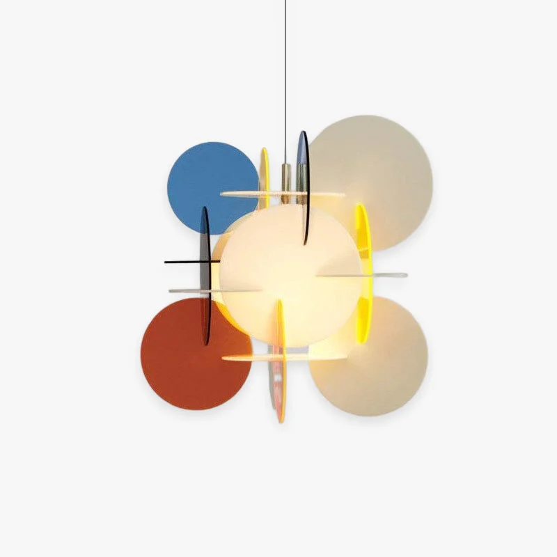 Long-Lasting Morandi Modern Colorful Art Creative Pendant Light Metal Acrylic Superior