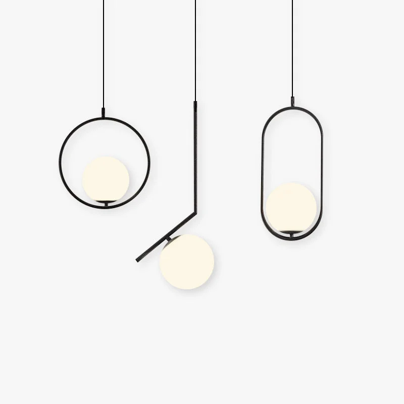Original Valentina Modern Globe Metal Glass Pendant Light 3 Style Minimalist