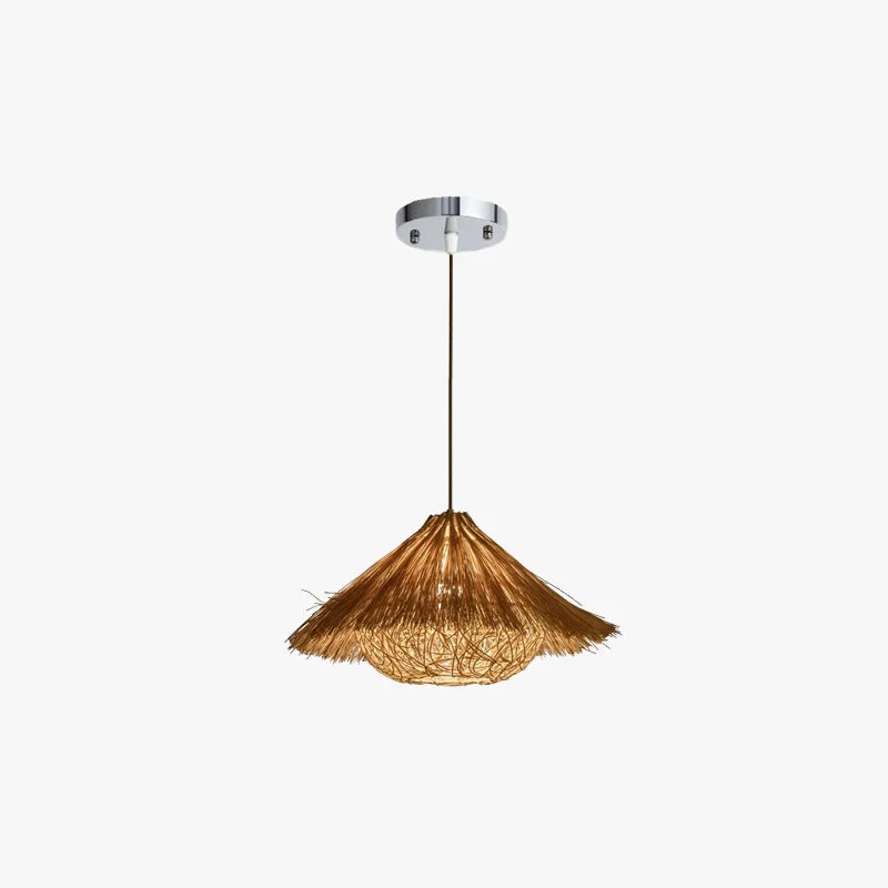 High-Performance Muto Hand-Woven Rattan Modelling Pendant Light Convenient