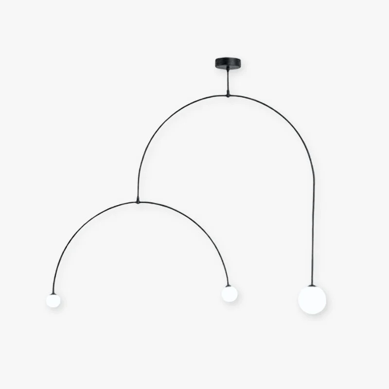 Recyclable Avi Minimalist Linear Metal Pendant Light Black Safe
