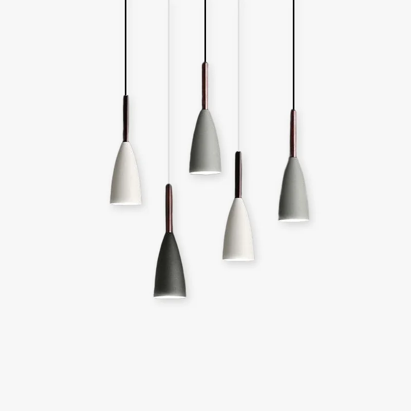 Fine Morandi Kitchen Island Pendant Light Cluster Wood Metal Versatile