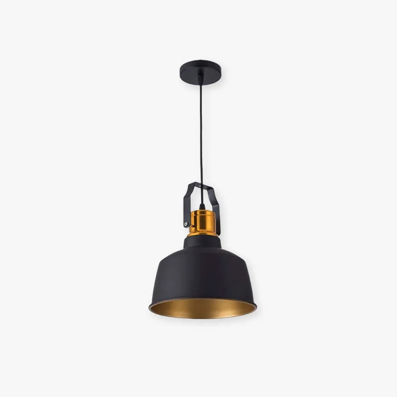 Exceptional Alessio Industrial Farmhous Pendant Light Black Brass Green