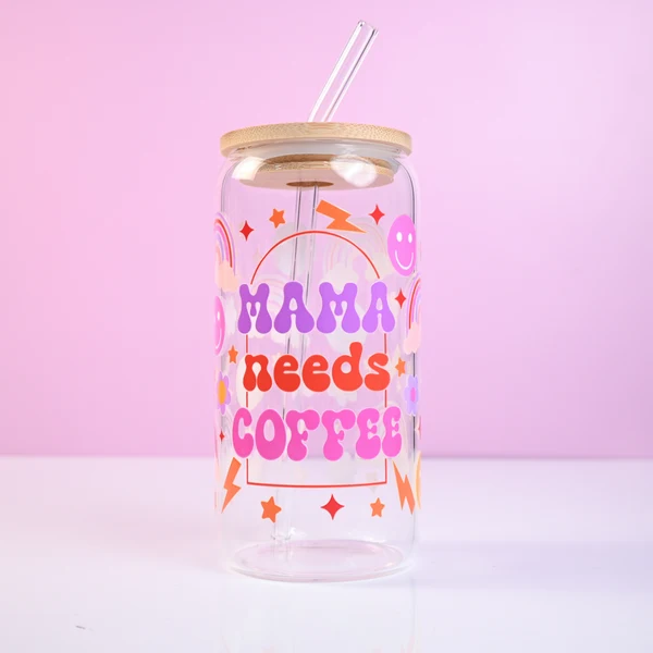 User-Friendly Mama Colourful Plastic or Glass Tumbler Secure