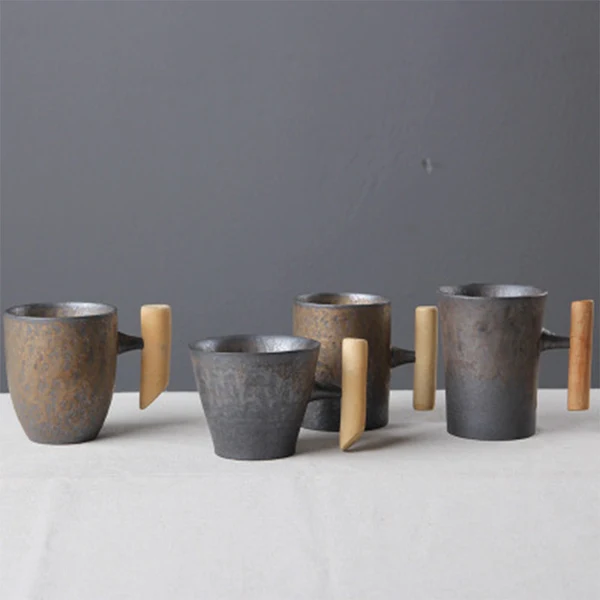 Versatile Retro Stoneware Water Cup Pure