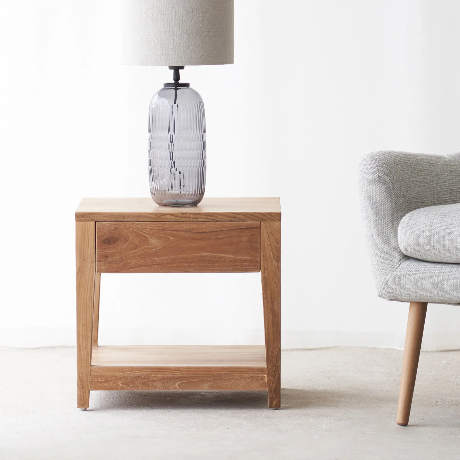 High-Quality Catalina Bedside Table Teak 44cm Expertly Made