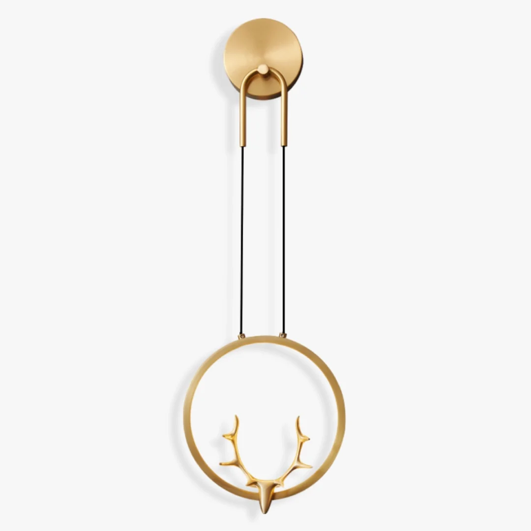 Easy-to-Use Circle Antler Wall Lamp Selected