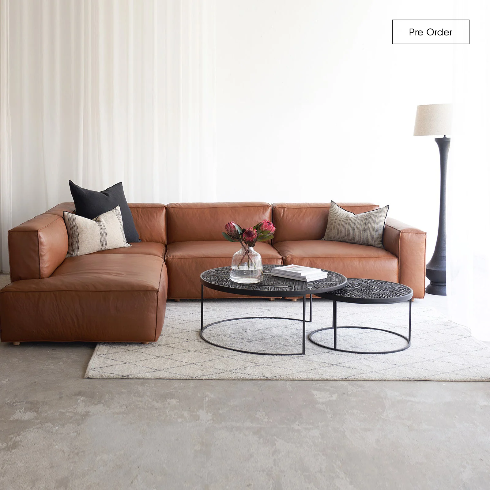 Relaxed Baker L Shape Sofa Bespoke Leather 341cm Proven