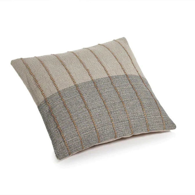 Modern Malaga Cotton Stripe Throw Pillow Smooth