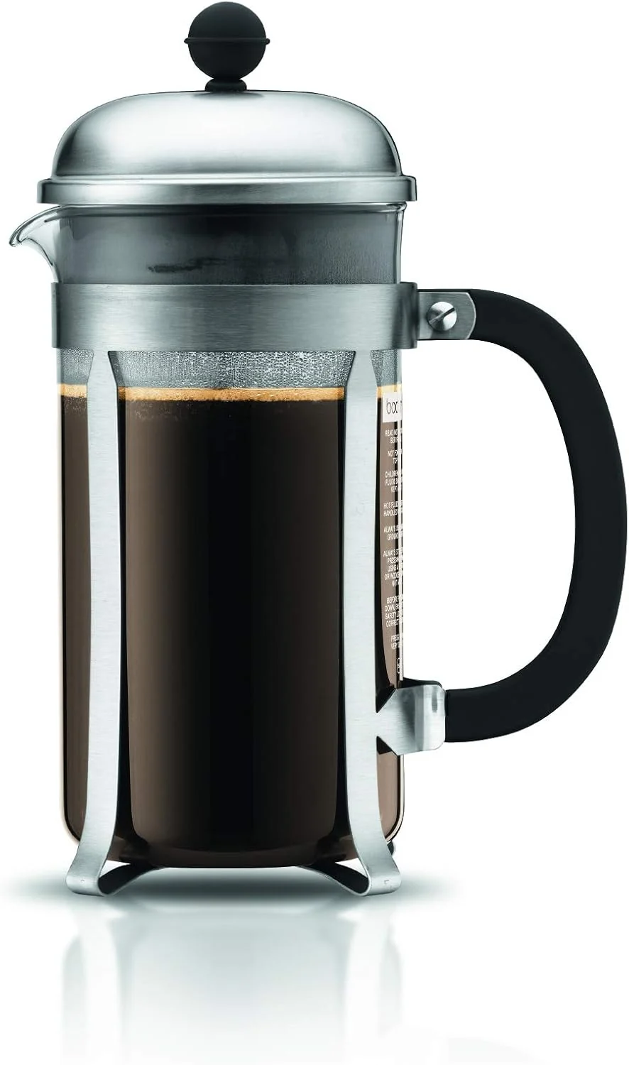 Superior Bodum 34oz Chambord French Press Coffee Maker High-Heat Borosilicate Glass Brushed Stainless Steel – Made in Portugal Dependable