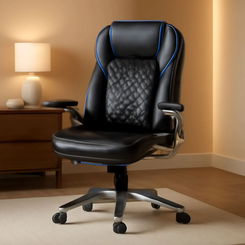 Enhanced Ergonomic High Back Leather Office Chair For Home Use User-Friendly