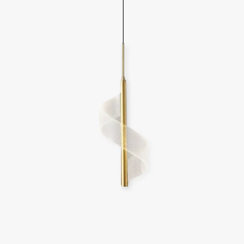 Outstanding Sanna Vintage Golden Ribbon Pendant Light Metal Acrylic 1 2 Head Dependable