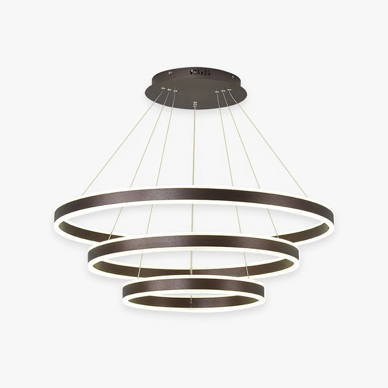 Luxury Arisha Moderne Minimaliste Coffee LED Pendant Light 3 Ring Elite