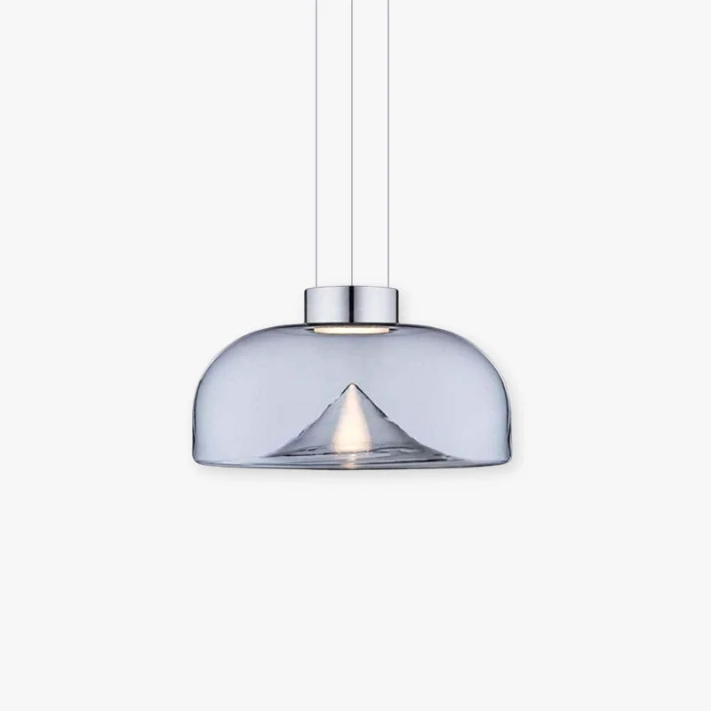 Dependable Herbert Modern Mountain Glass Pendant Light Fine