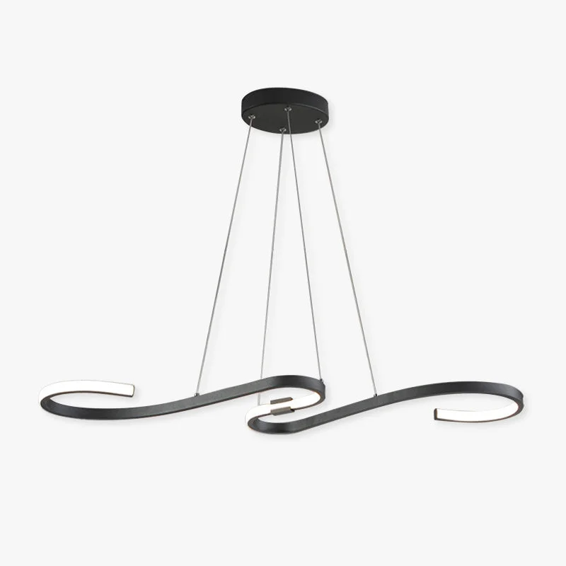 Next-Generation Post Modern Metal Linear Pendant Light Black White User-Friendly