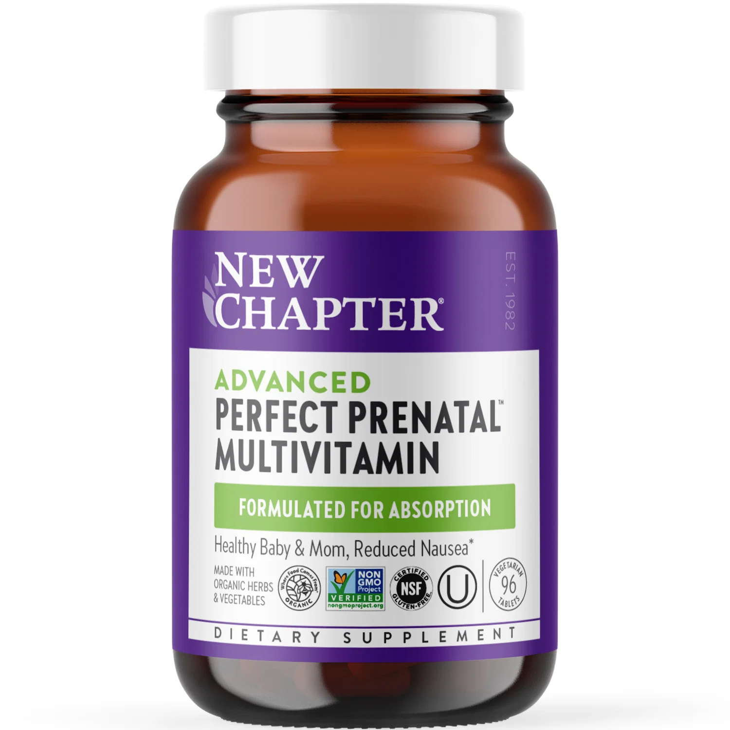 Solid New Chapter Advanced Prenatal™ Multivitamin for Healthy Baby Mom Certified