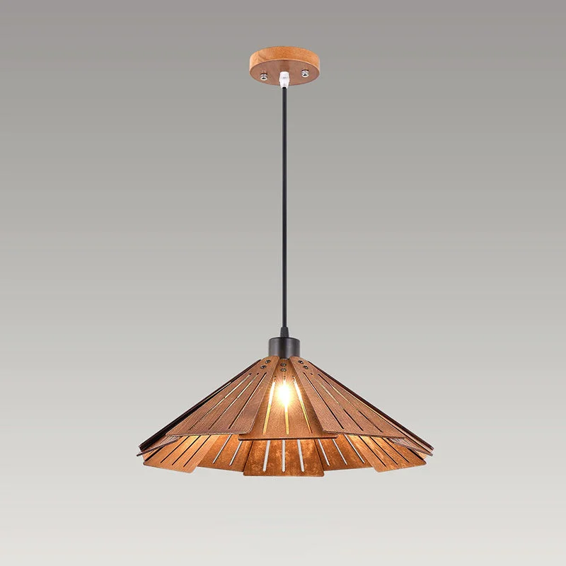 Efficient Samuels Retro Pendant Light Metal Wood Advanced