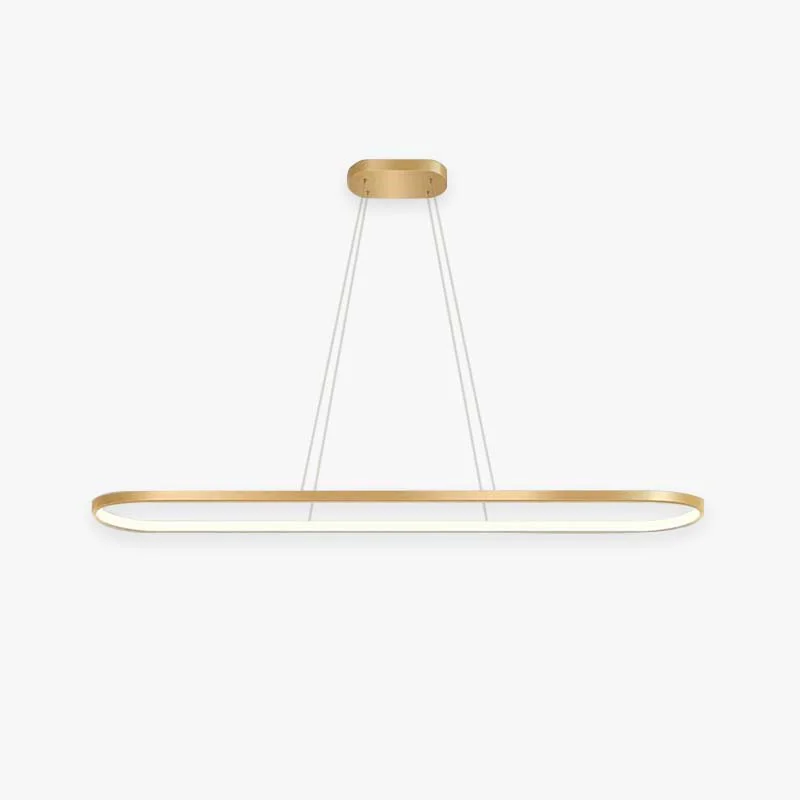 Classic Edge Oval Minimalist Hanging Pendant Light Black White Gold Smooth