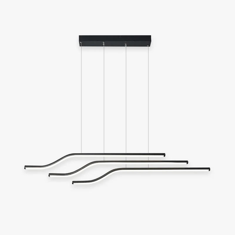 Trusted Minimalist Tri-Curved Metal Pendant Light White Black Green