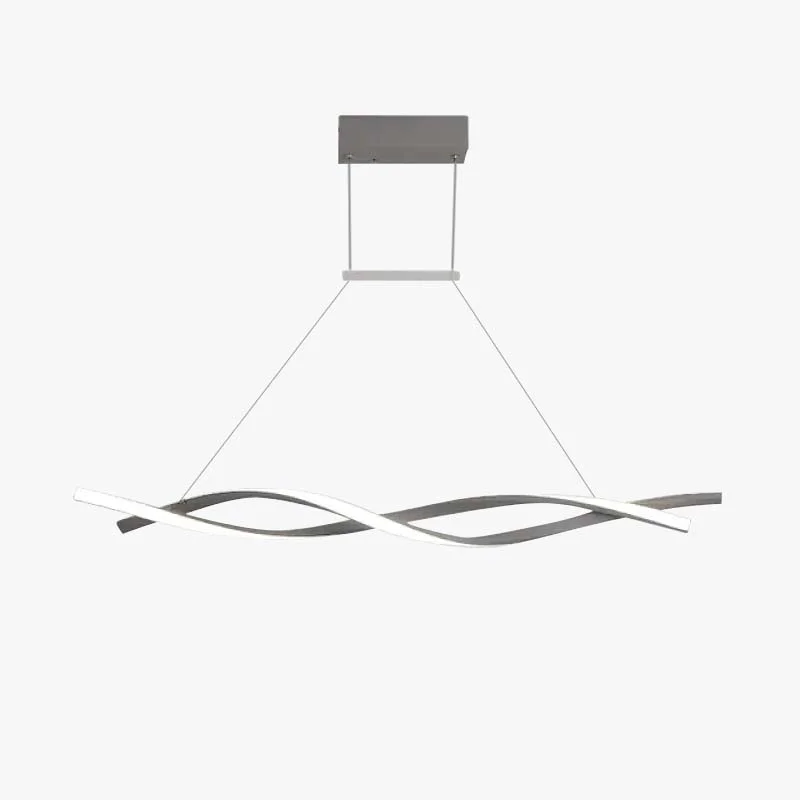 Specialty Modern Minimalist Nordic Cross-Curved Metal Pendant Light Black Gray Healthy