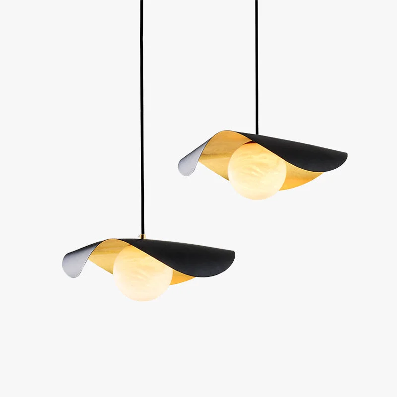 Eco-Friendly Eveline Modern Nordic Minimalist Metal Marble Pendant Light Black High-End