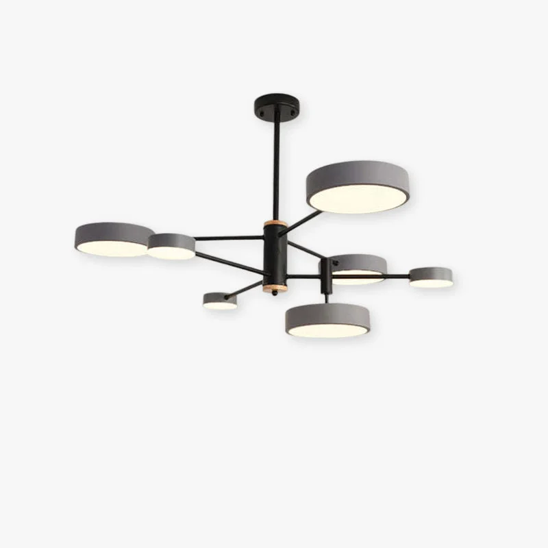 Enhanced Sienna Pendant Light LED Metal Wood Gray White Gold Trendy