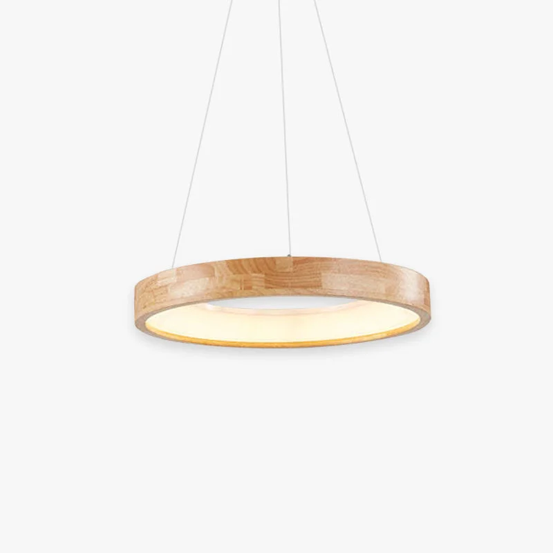 Relaxed Ozawa Modern Ring Wood Pendant Light Premium Material