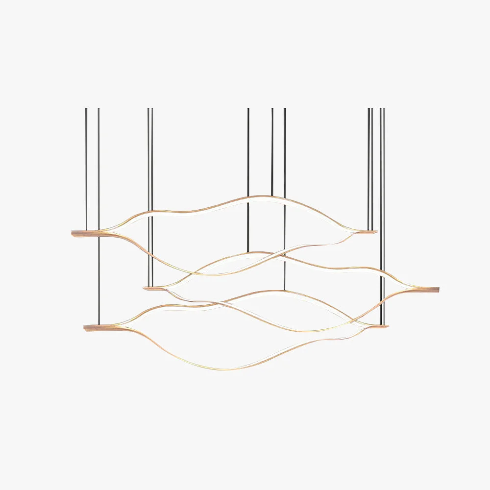 Dependable Edge Wave Pendant Light Gold 31.5 39.3 47.2 Authentic