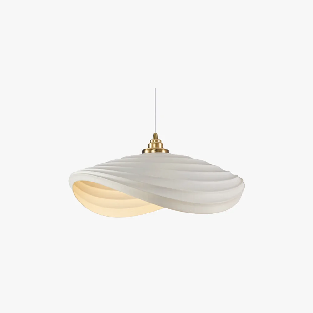 Breathable Renée Wabi-Sabi Minimalisme Ripple Pendant Light Resin Metal Sustainable