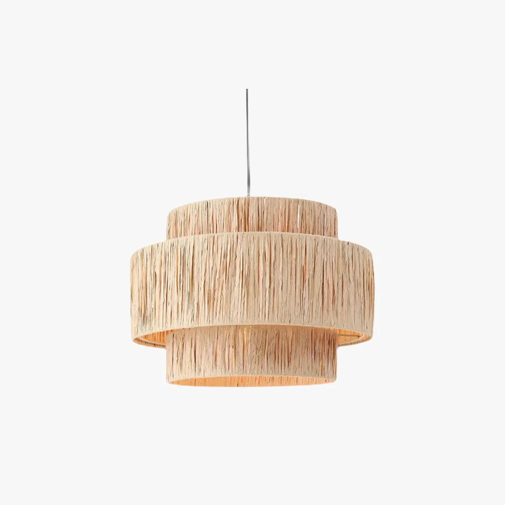 Pure Muto Rustic Boho Rattan Pendant Light 3 Style Living Room Consistent