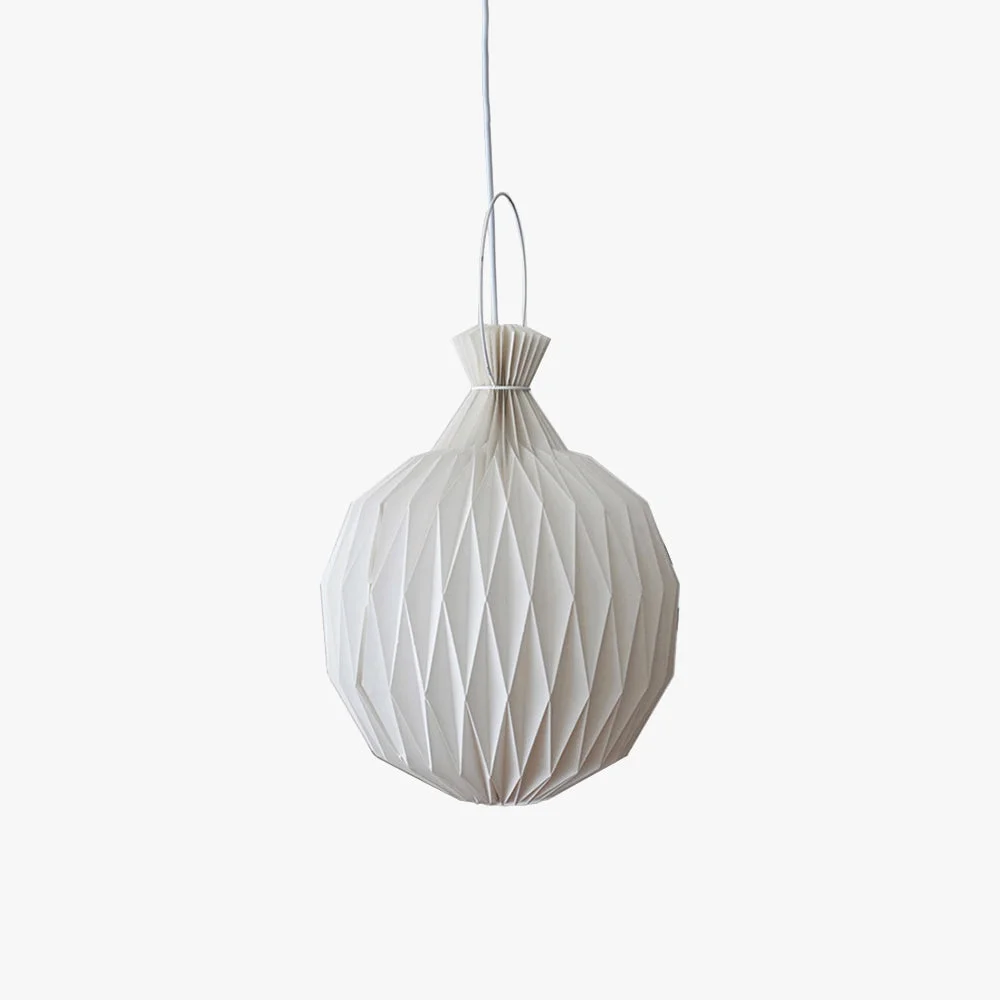 Traditional Renée Minimalist Paper Globe Pendant Light White 2 Size Comfortable
