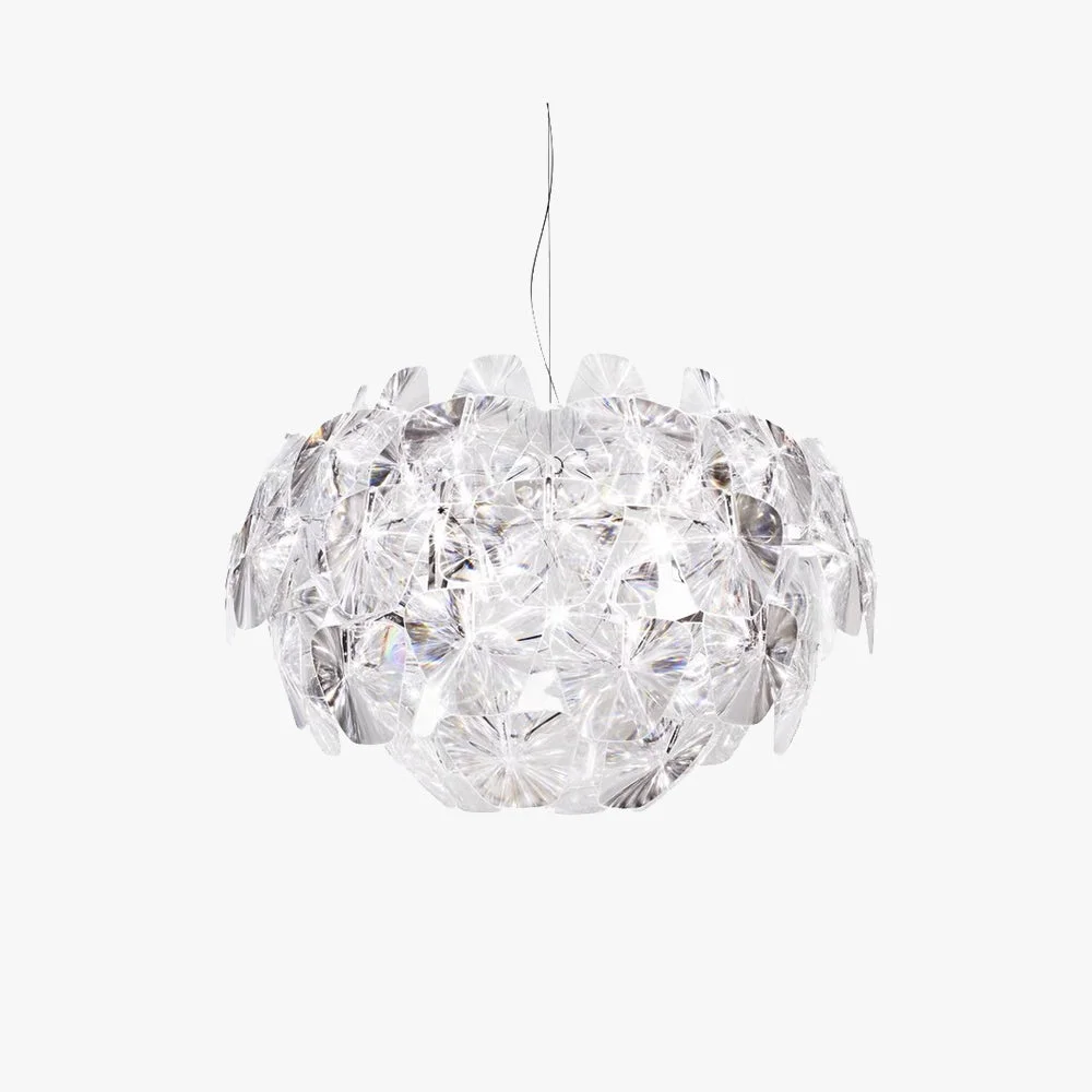 Safe Bella Unique Diamond Flower Metal Pendant Light Living Room Powerful