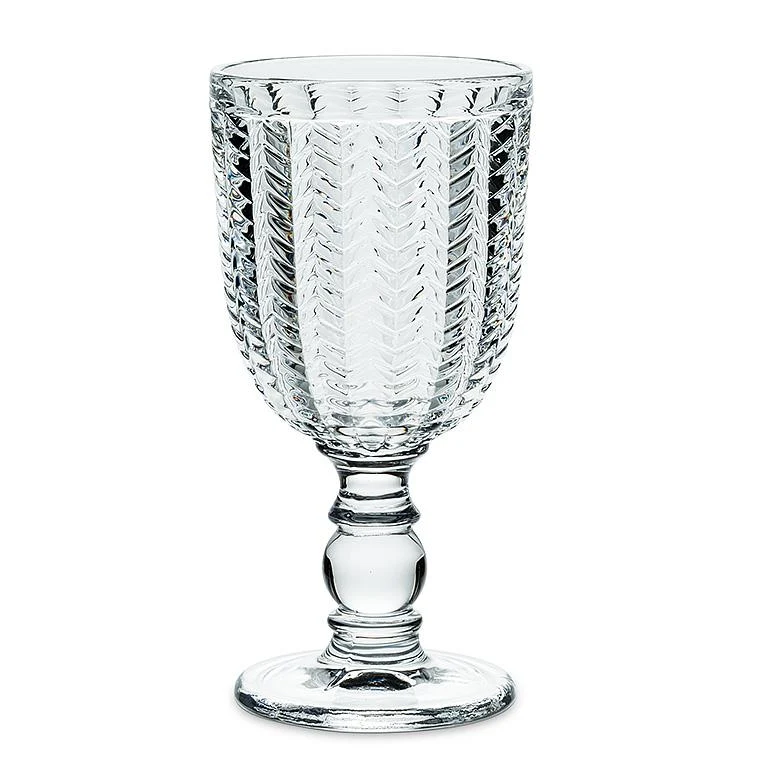 Easy-to-Use Herringbone Wine Glass 10 oz Expertly Made