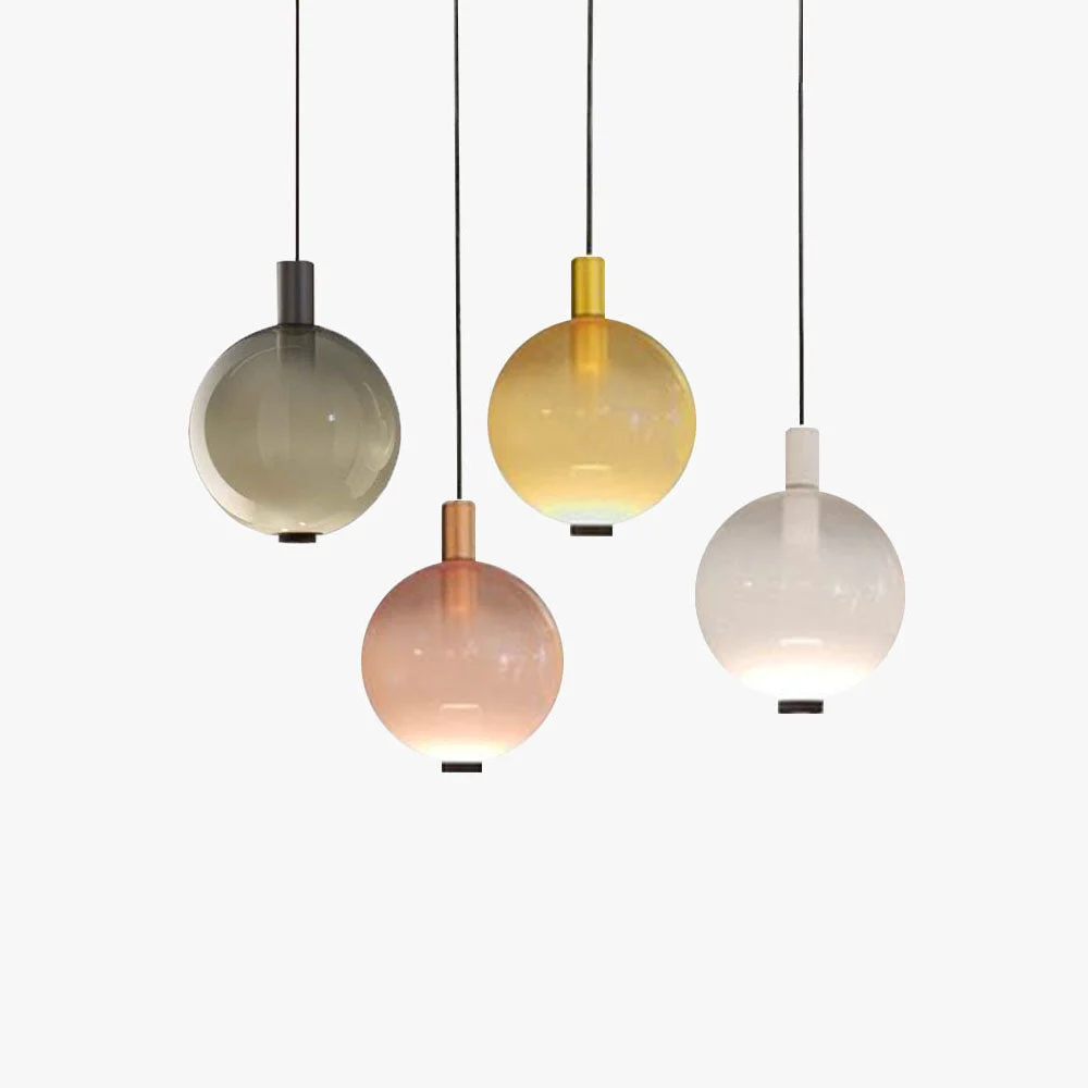 Crafted Valentina Elegant Led Pendant Light Multicolor Metal Glass Living Room Breathable