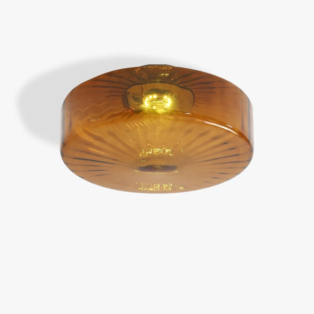 Specialty Amber Glass Ceiling Light Carefully Designed
