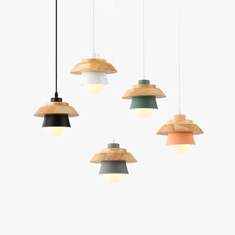 Innovative Zaid Modern Glass Wood Pendant Light Multi Color Genuine