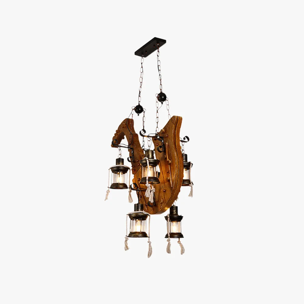 Original Design Austin Retro Saxophone Metal Wood Pendant Light Walnut Responsible