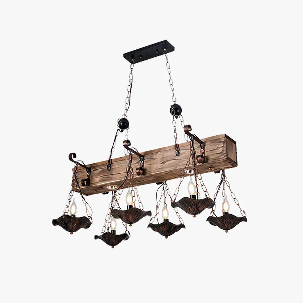 High-Quality Austin Industrial Metal Wood Pendant Light Bronze Effective
