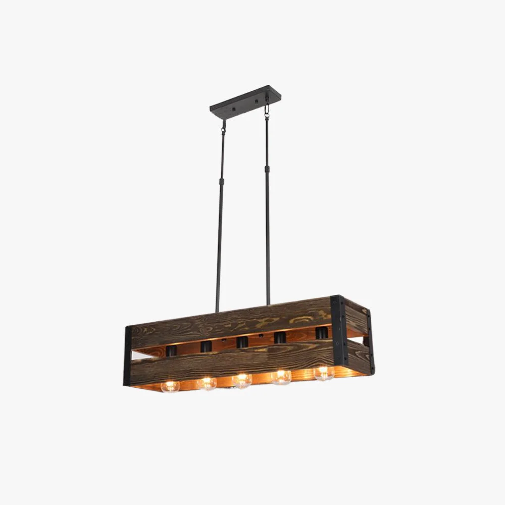 Reusable Alessio Retro LED Metal Wood Pendant Light Living Room Bedroom Consistent