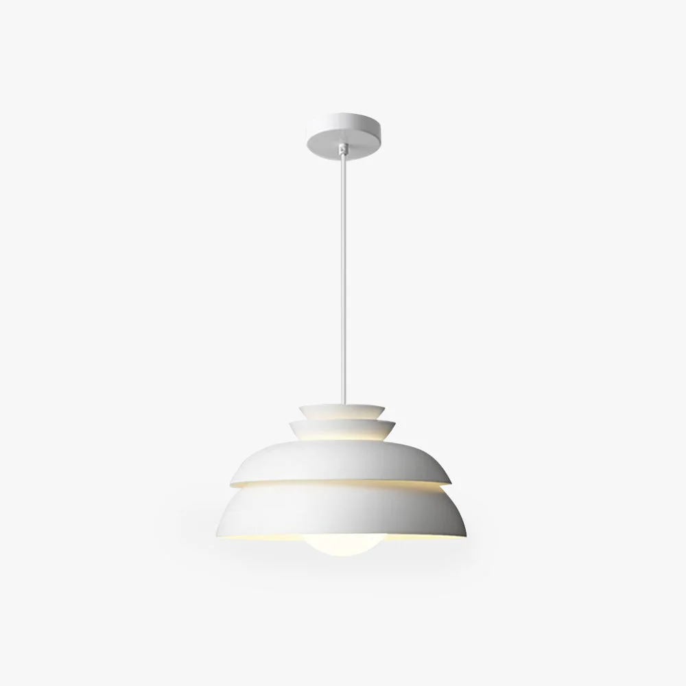 Expertly Made Morandi Modern White Pendant Light Metal Detailed