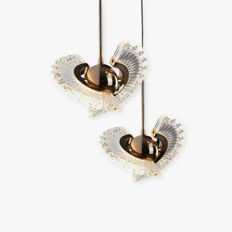 Original Design Kristy Nordic Luxury Fan Metal Acrylic Pendant Light Gold Official