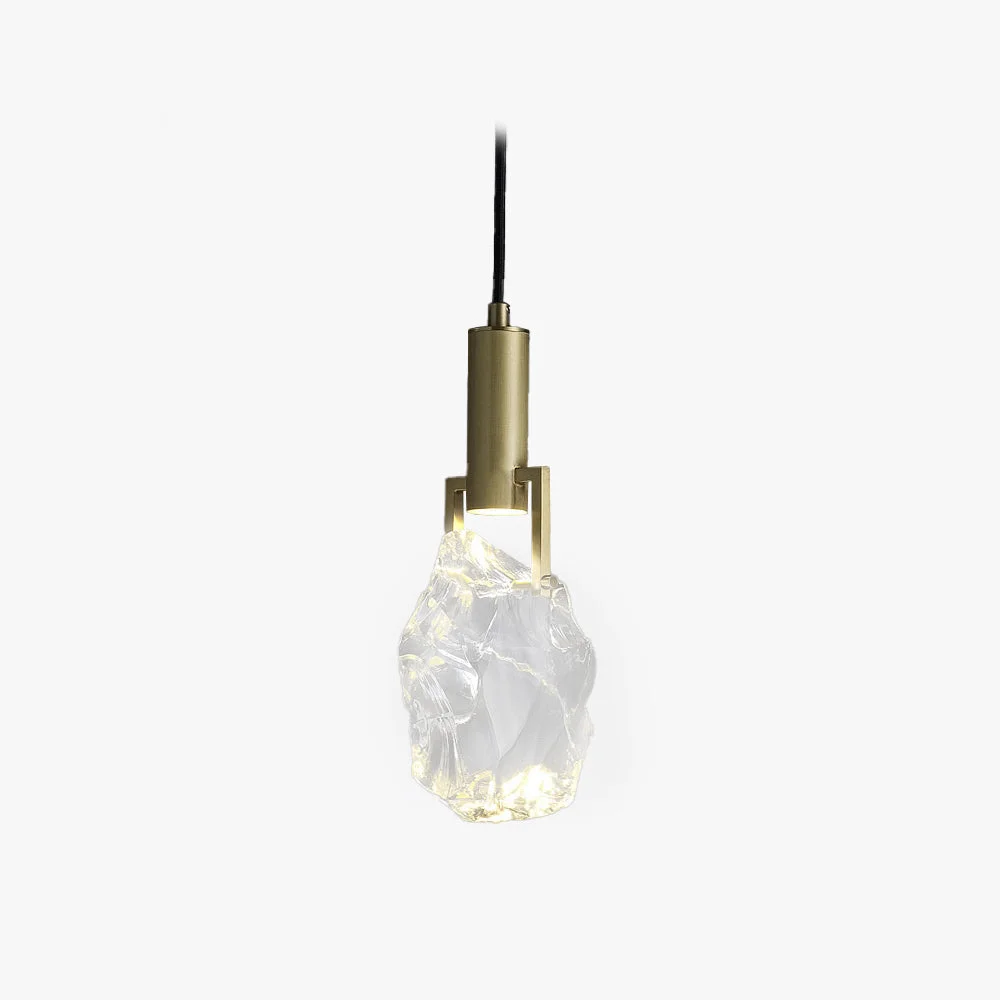 Natural Kristy Modern Drop Crystal Pendant Light Brass Versatile