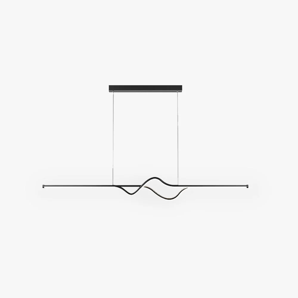 Durable Modern Linear Metal Pendant Light Black White Gray Advanced