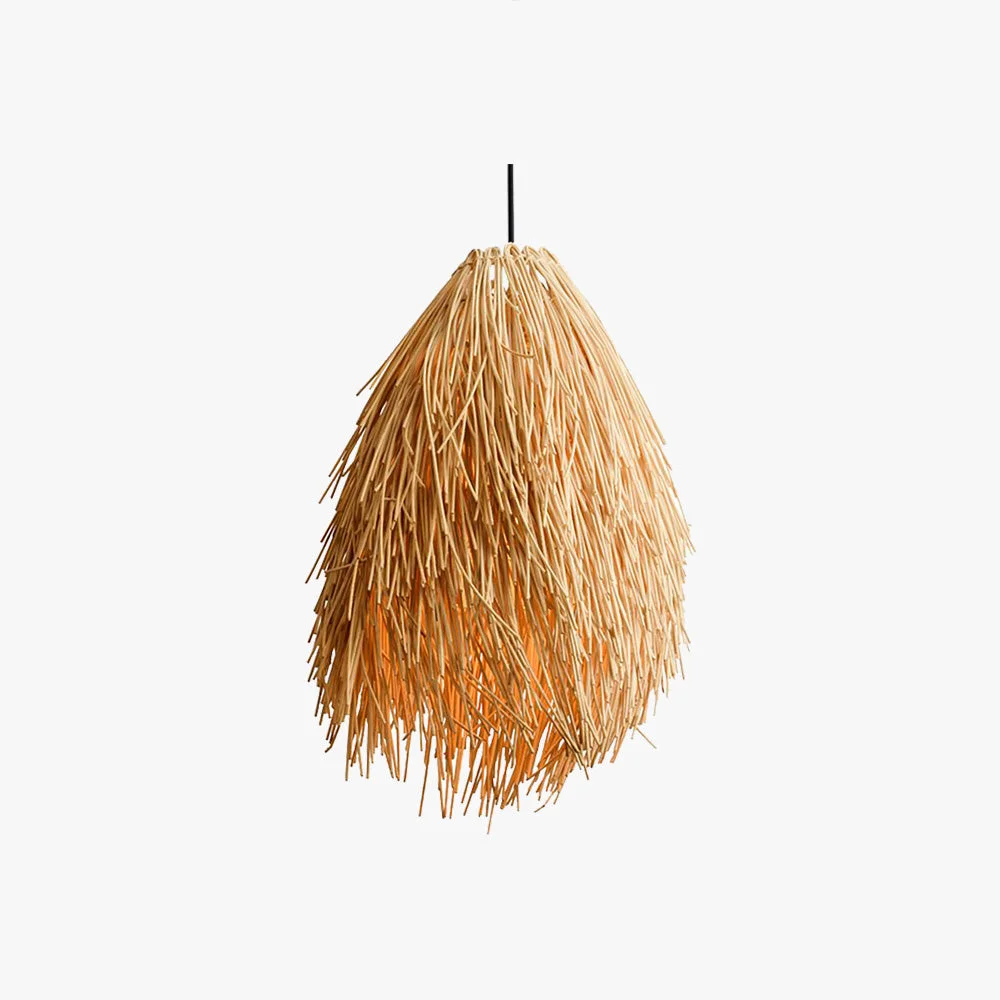 Contemporary Muto Designer Handmade Weave Pendant Light Rattan Sustainable