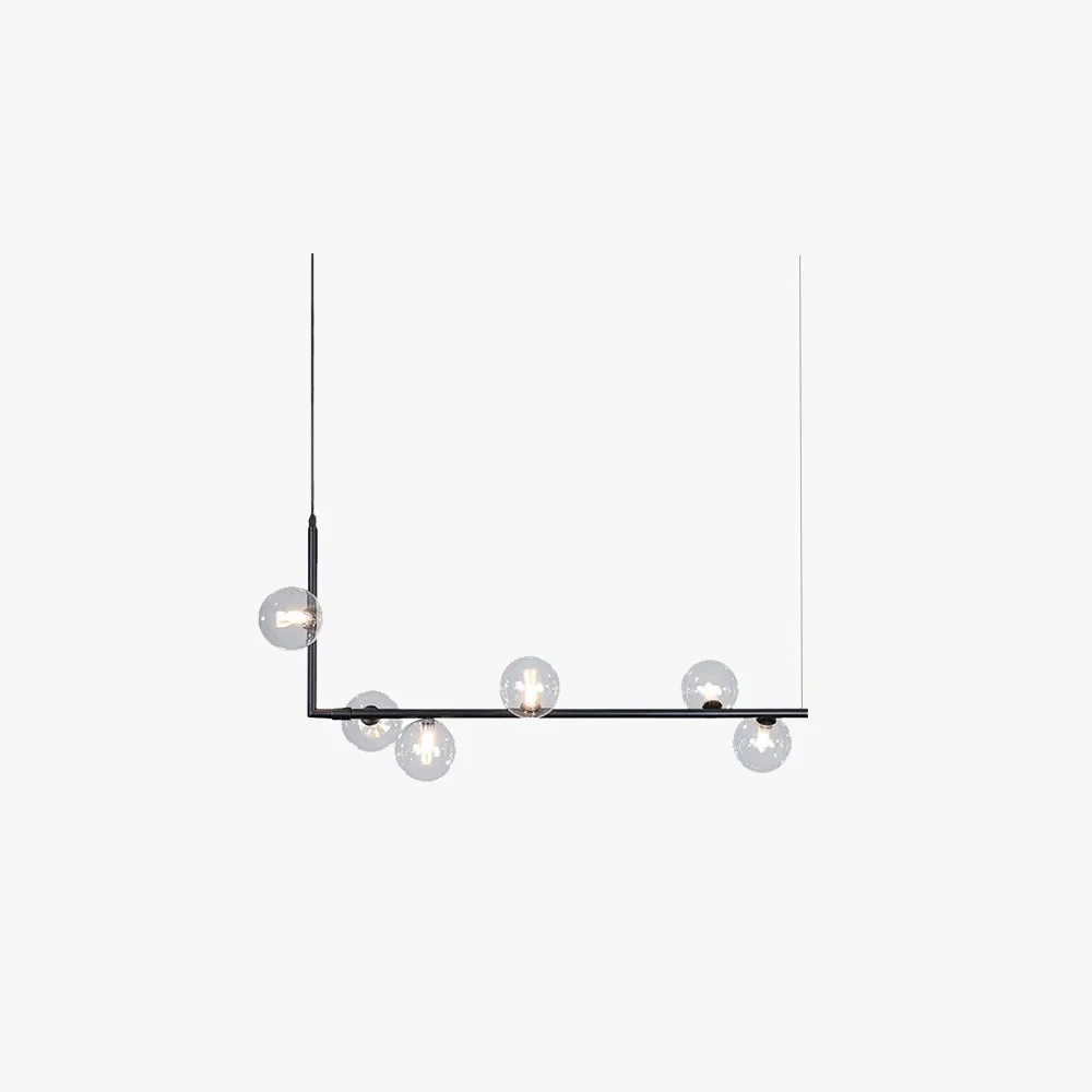 Selected Valentina Minimalist Linear Pendant Light Black Gold 6 8 Heads Premium