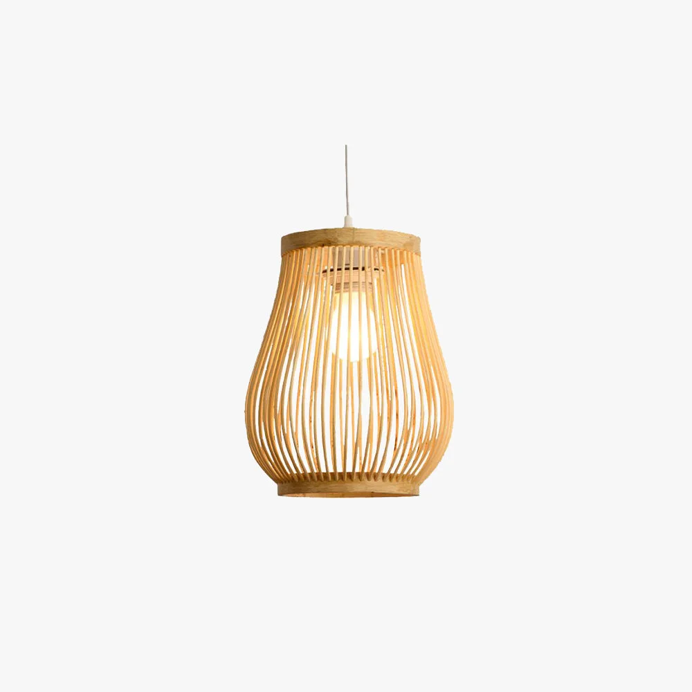 Genuine Muto Designer Handmade Weave Bamboo Pendant Light Green